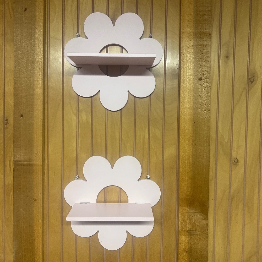Flower wall shelves